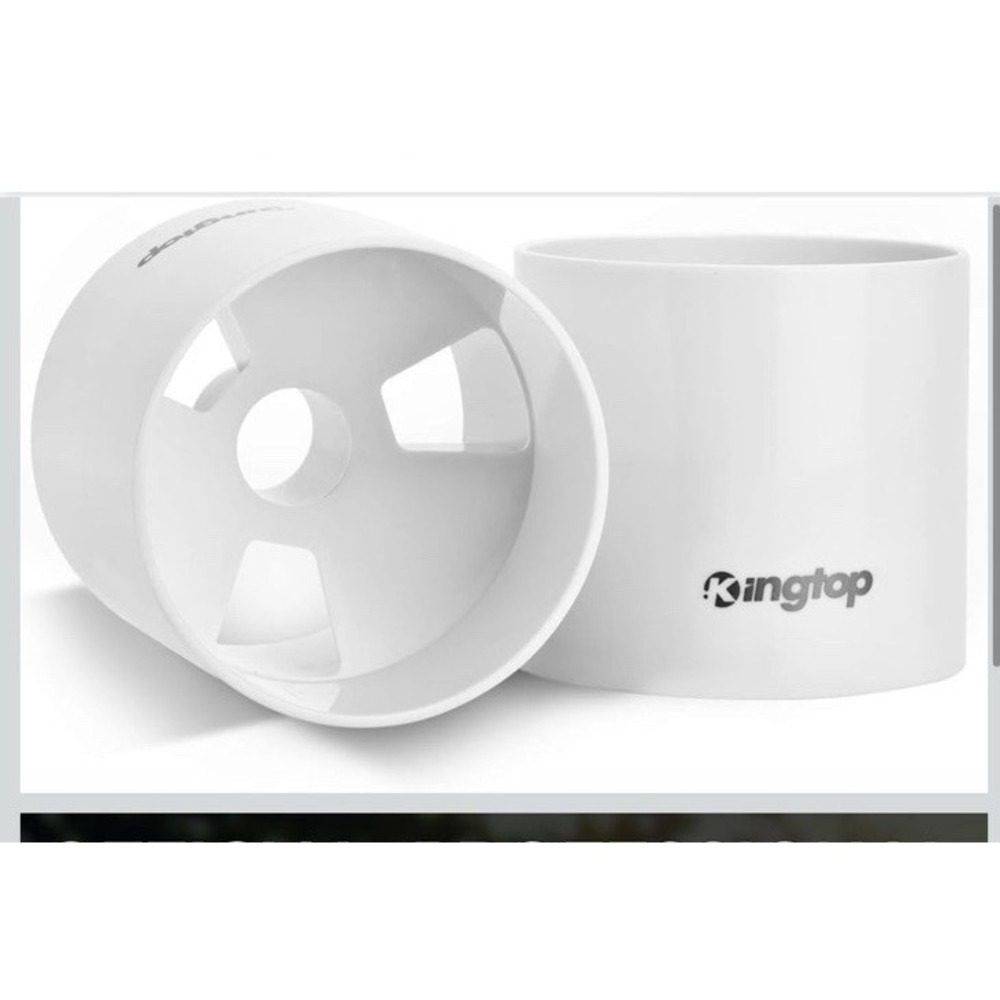 Kingtop Golf Putting Green Cup Set, 2-Pack White Plastic Indoor/Outdoor 4" - Picture 1 of 2